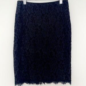 Diane von Furstenberg Black Lace Mini Pencil Skirt - Size 0